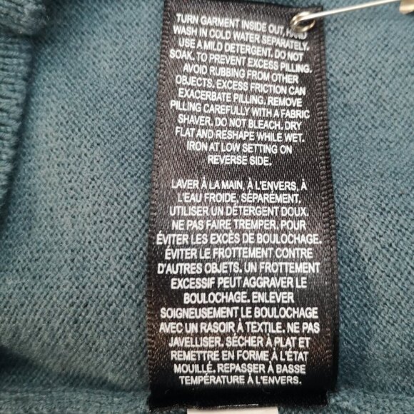 RW&CO Men's Size Large Windsor Blue Straight Fit Turtleneck Sweater - Picture 5 of 8